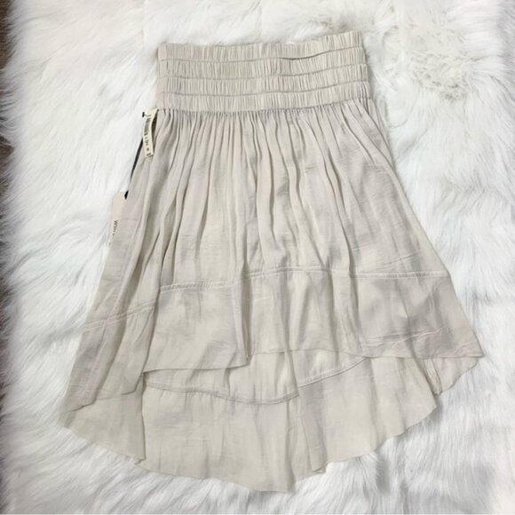 Aritzia Wilfred La Tour Skirt Draped High Lo High rise Waisted Birch Size XS - Picture 2 of 16